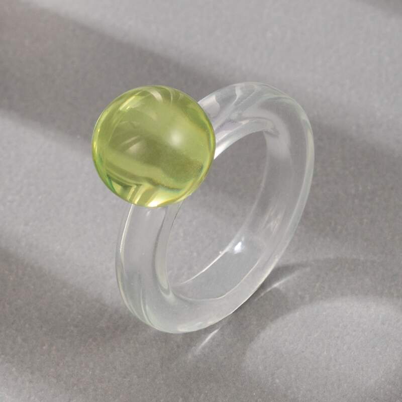 

1pc Ball Clear Ring, Green