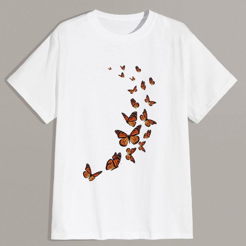

Guys Butterfly Graphic Tee, White