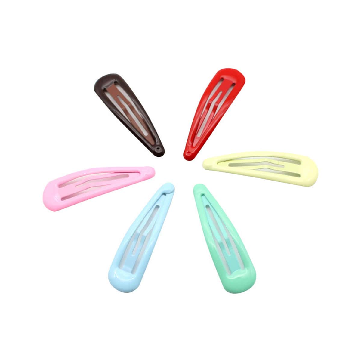 

10pcs Plain Hair Clip, Multicolor