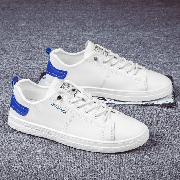 

Men Letter Graphic Lace-up Front Skate Shoes, White