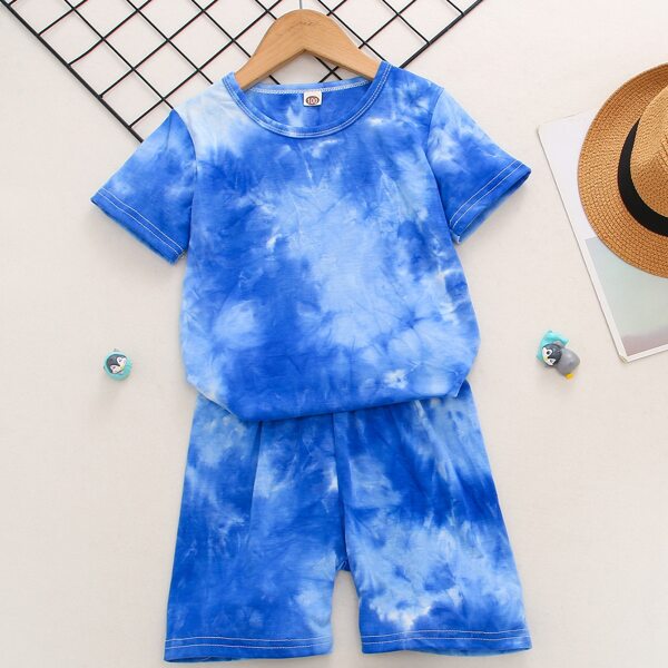 

Toddler Boys Tie Dye Tee & Track Shorts, Blue