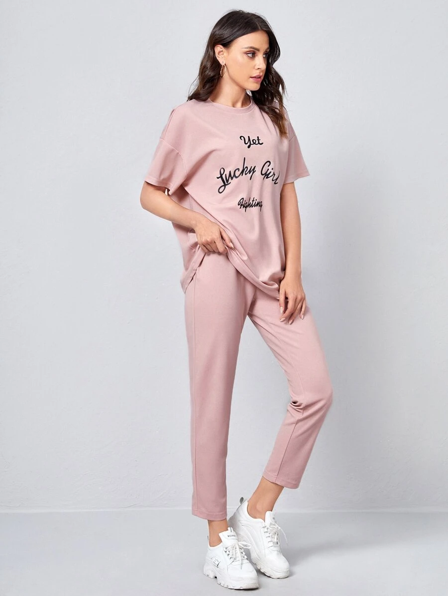 Mulvari Bộ thời trang Lá thư Giải trí - Bụi hồng - Xem 1