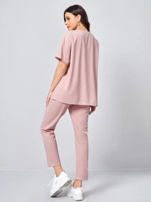 Mulvari Bộ thời trang Lá thư Giải trí - Bụi hồng - Xem 2