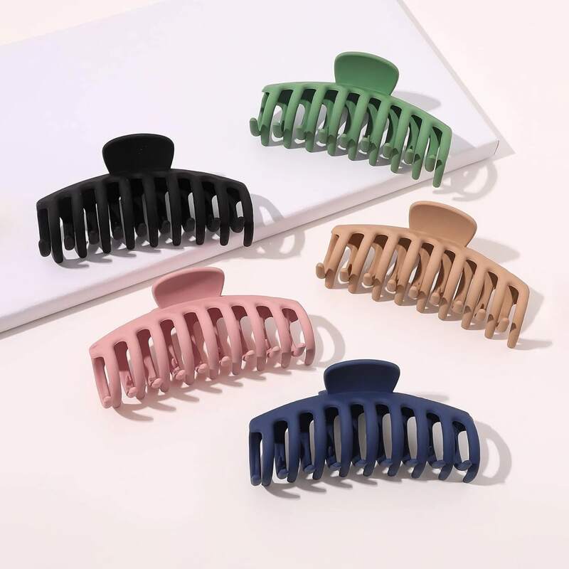 

2pcs Random Simple Hair Claw, Multicolor
