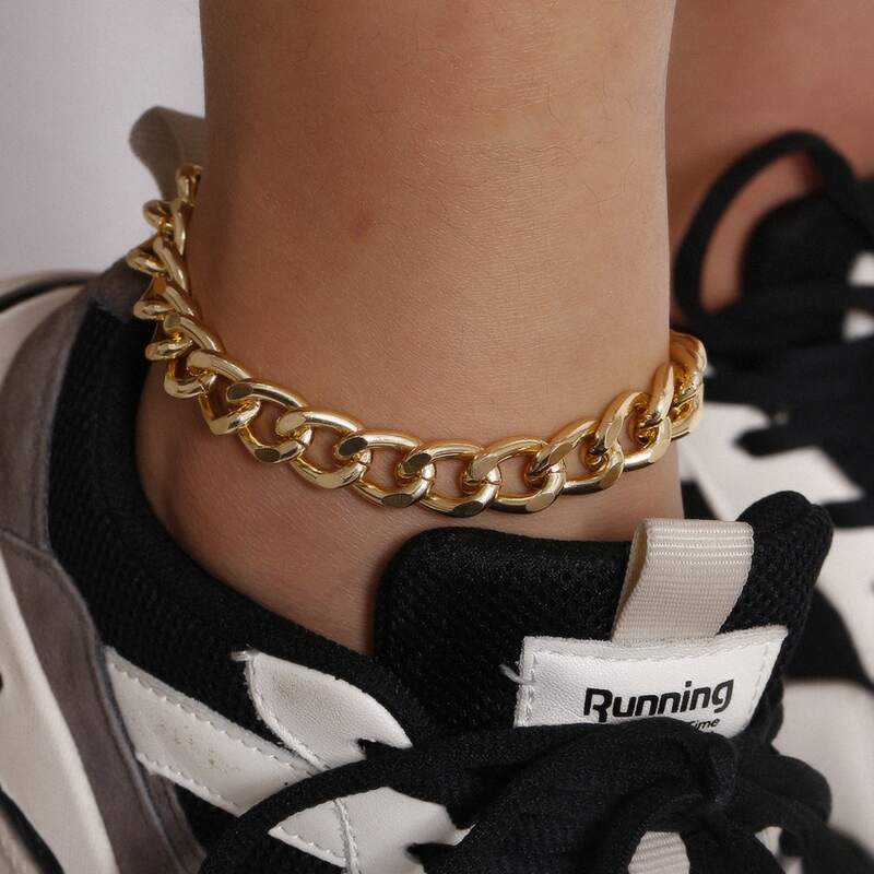 

1pc Chain Anklet, Gold