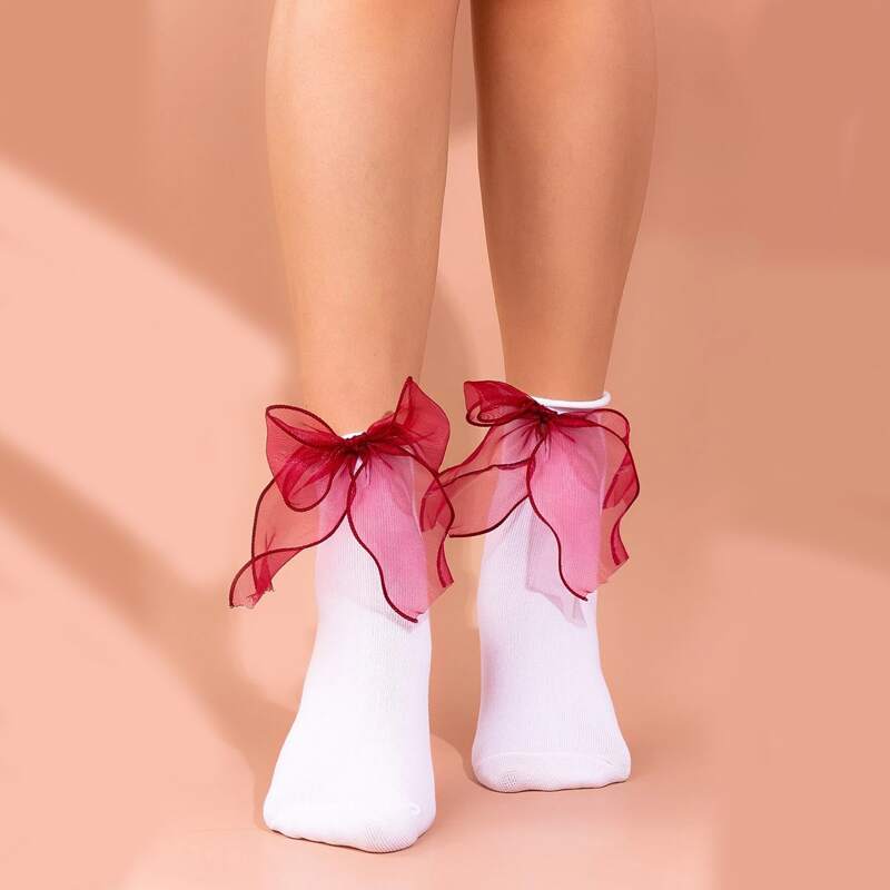 

Bow Decor Ankle Socks, Multicolor