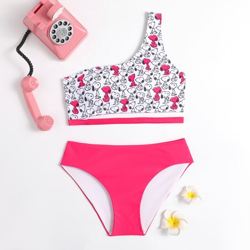 

Cartoon Print Bikini Swimsuit, Multicolor