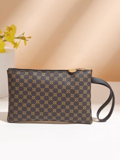 Bolso clutch con estampado geométrico