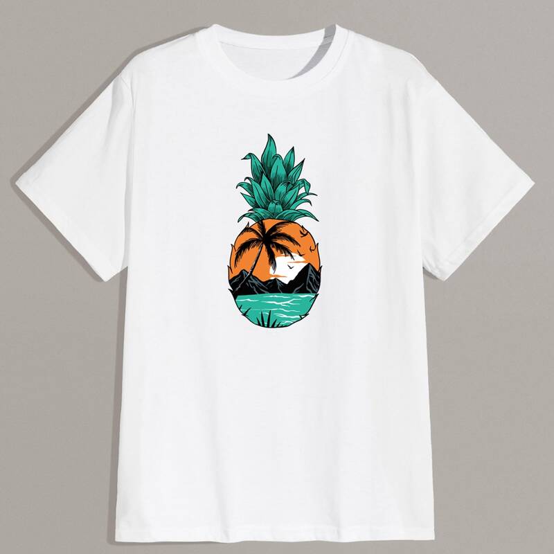

Guys Tropical Graphic Tee, White