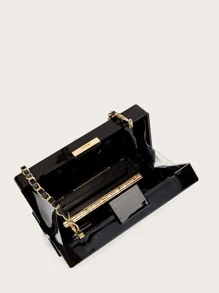 Bolso de caja con diseño de cinta de casete