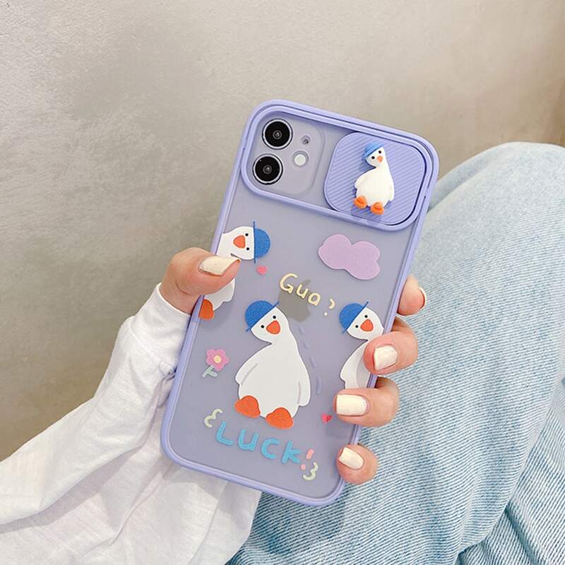 

Cartoon Duck Phone Case, Purple