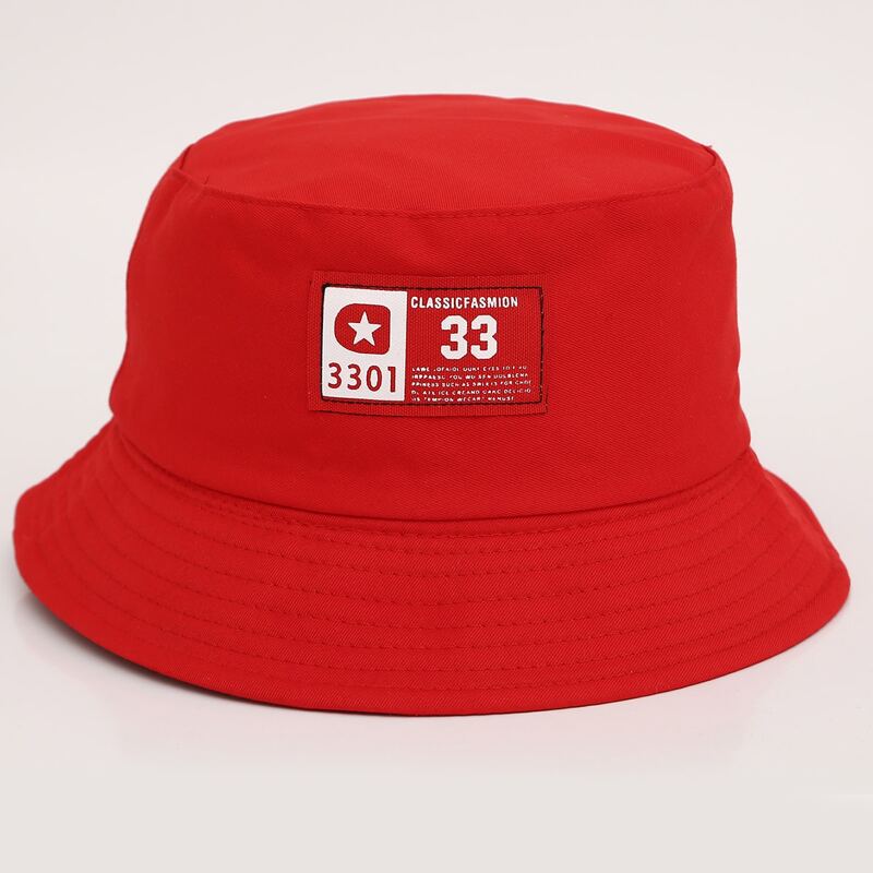 

Letter Label Bucket Hat, Red