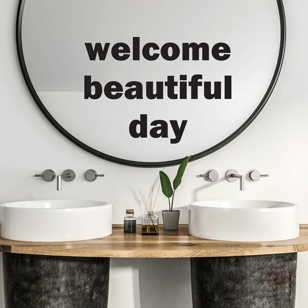 

Slogan Graphic Wall Sticker, Black
