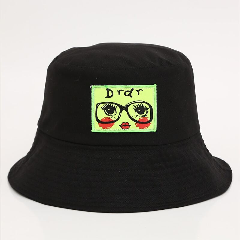 

Cartoon Graphic Bucket Hat, Black
