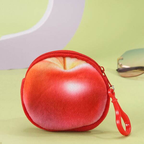 

Girls Fruit Design Coin Purse, Red