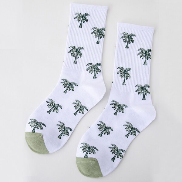 

Tree Print Crew Socks, Multicolor