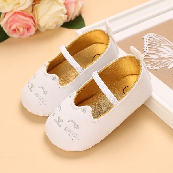 

Baby Girl Mary Jane Flats, White