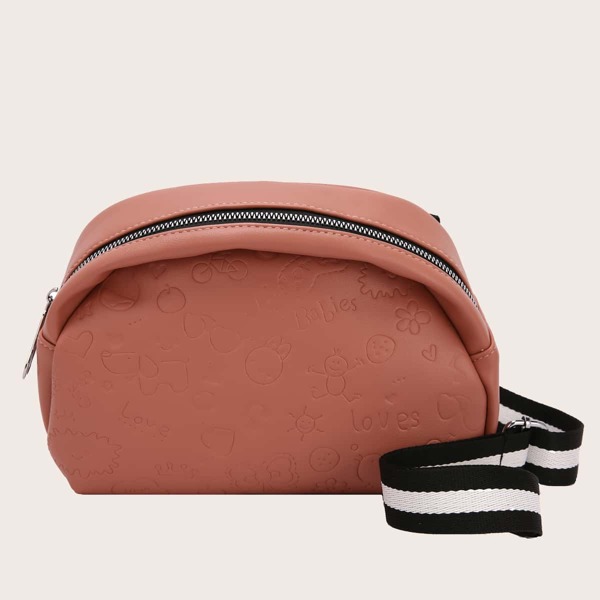 

Cartoon Crossbody Bag, Pink