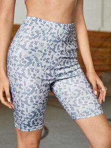 Shorts biker con estampado - Gris - Ver 4