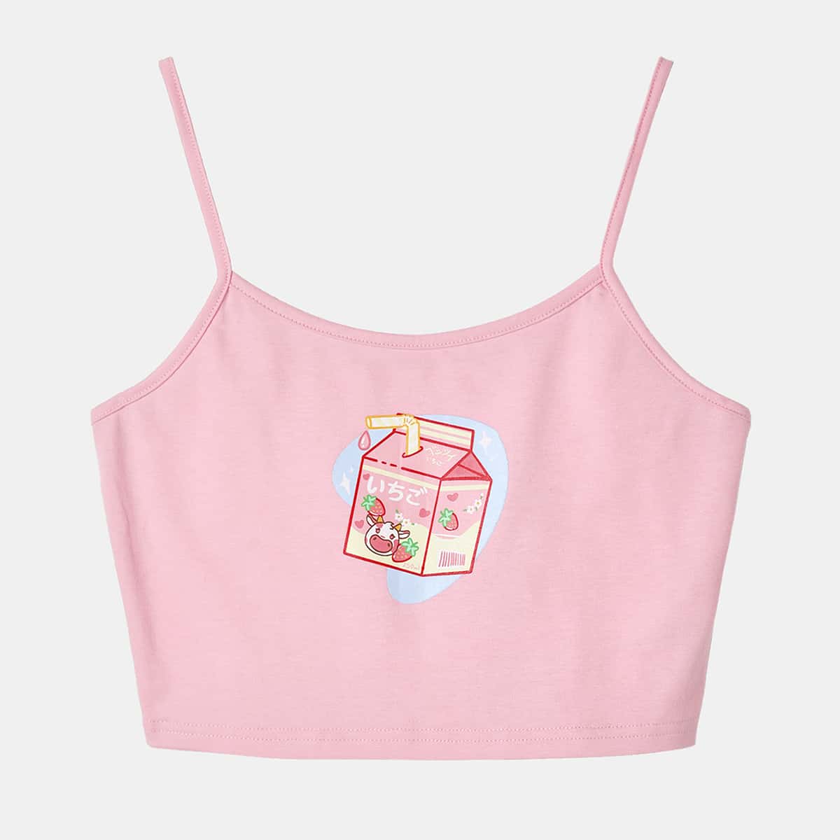 

Graphic Crop Cami, Baby pink