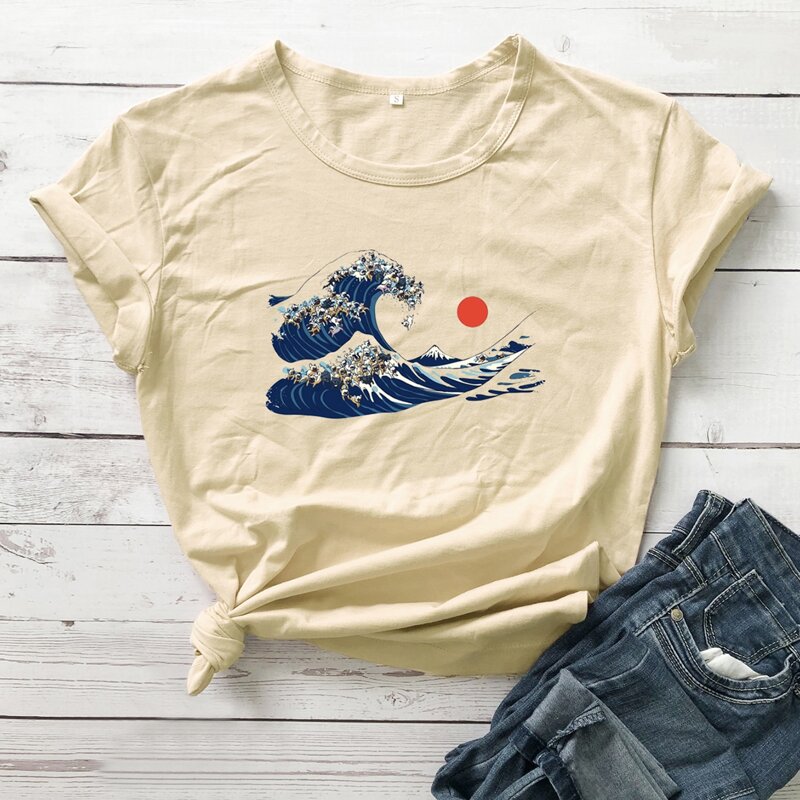 

Wave Graphic Tee, Beige