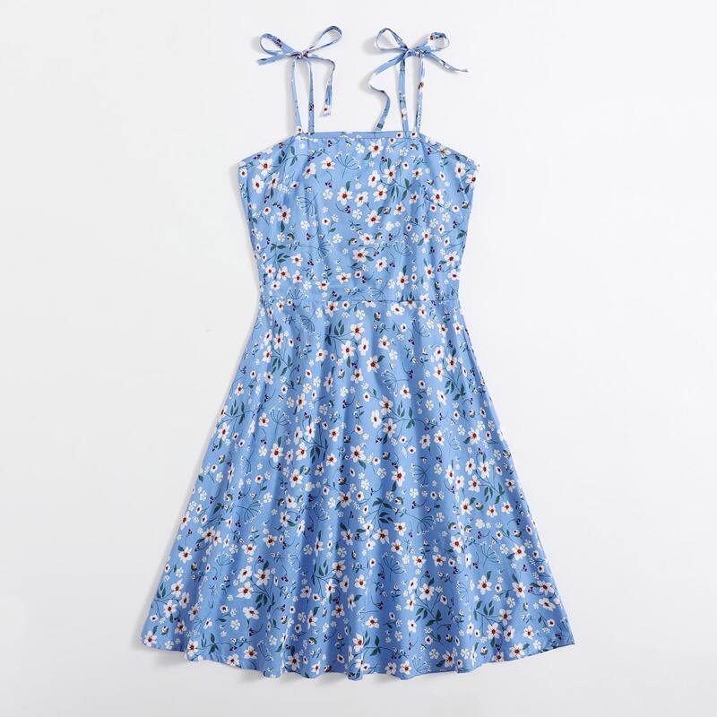 

Ditsy Floral Tie Shoulder Cami Dress, Blue