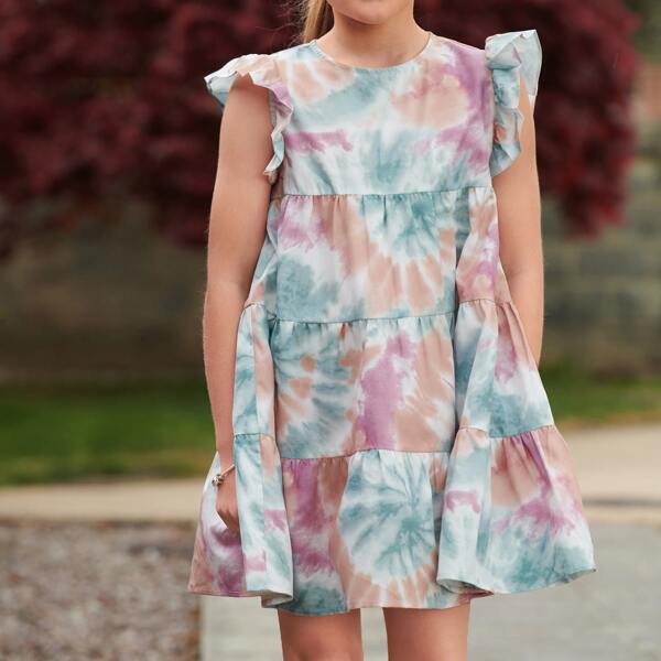 

Girls Tie Dye Smock Dress, Multicolor