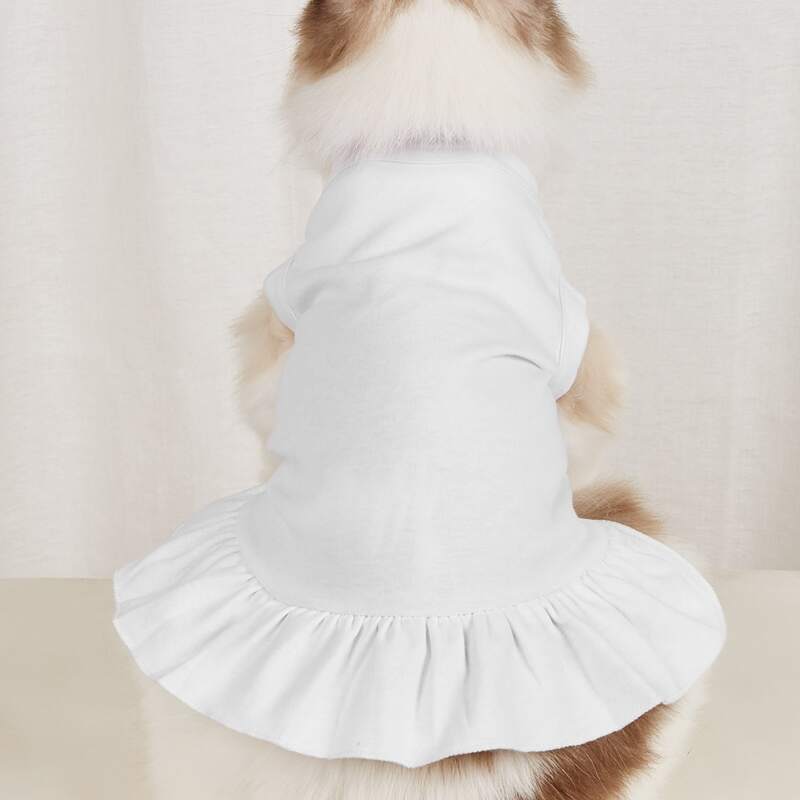 

Solid Color Pet Dress, White