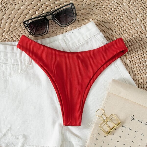 

Rib Bikini Panty, Red