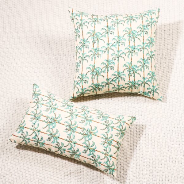 

1pc Coconut Tree Print Cushion Cover Without Filler, Multicolor