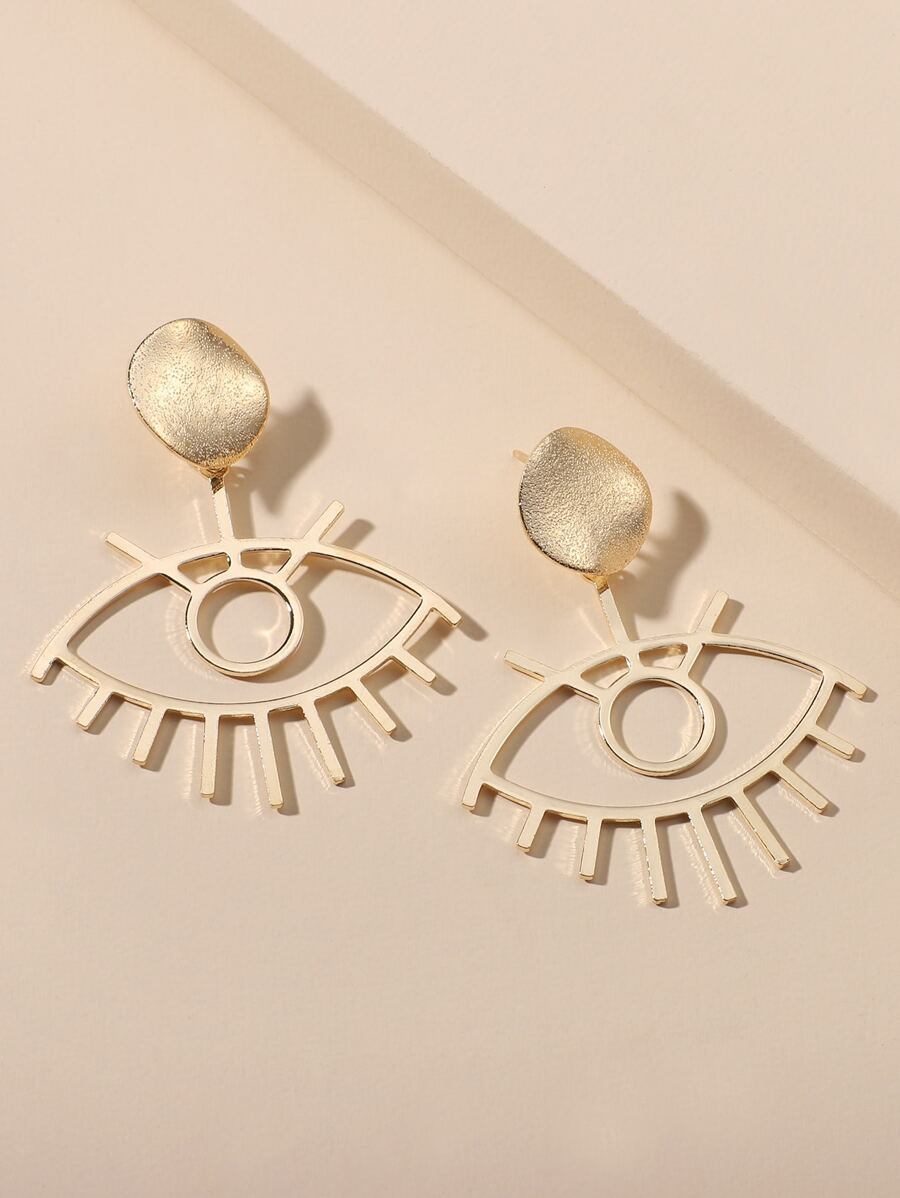 Hoa tai hình giọt nước rỗng - Vàng - Xem 1