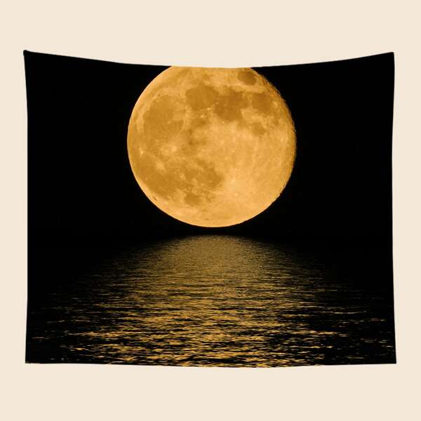 

Moonlight Print Tapestry, Black