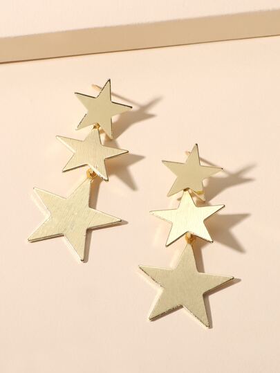 Star Decor Drop Earrings