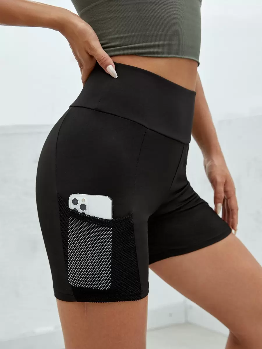 寬腰帶機車短褲帶手機口袋
