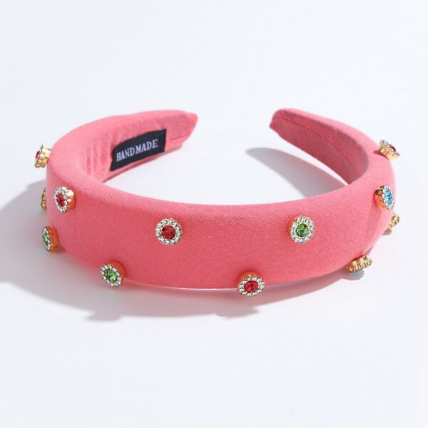 

Rhinestone Decor Hair Hoop, Hot pink
