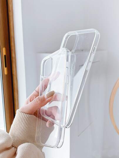 Kompatibel med 16 2 st genomskinligt telefonskal Kompatibel med 15/15Pro