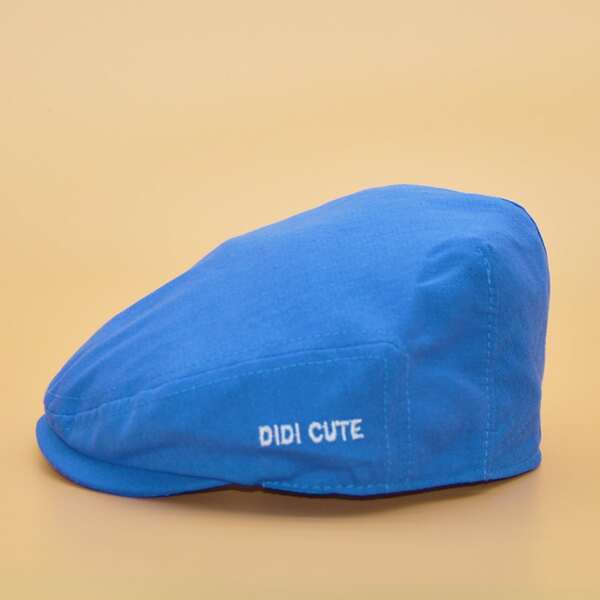 

Baby Letter Embroidery Beret, Blue