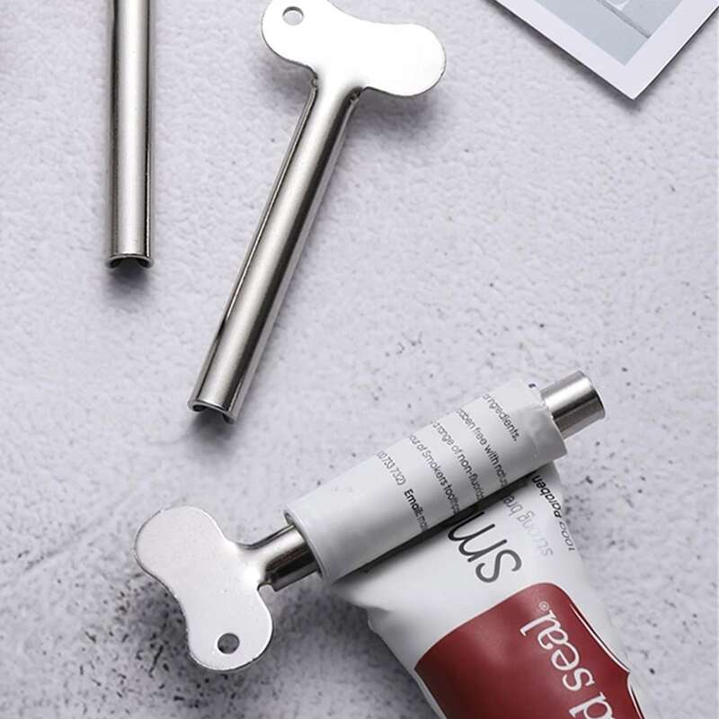

1pc Key Toothpaste Squeezer, Silver