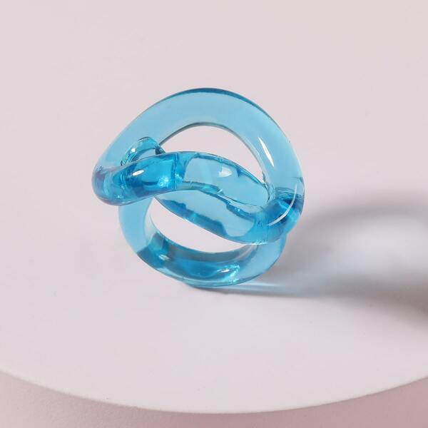 

1pc Clear Ring, Blue