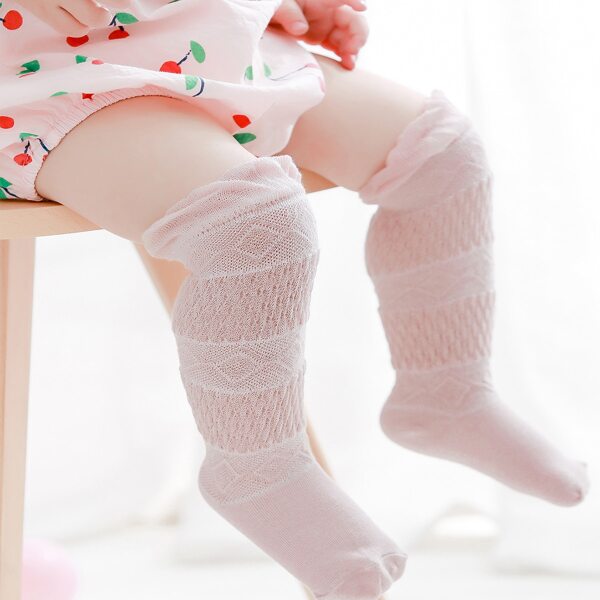 

Toddler Girls Plain Anti-mosquito Socks, Baby pink
