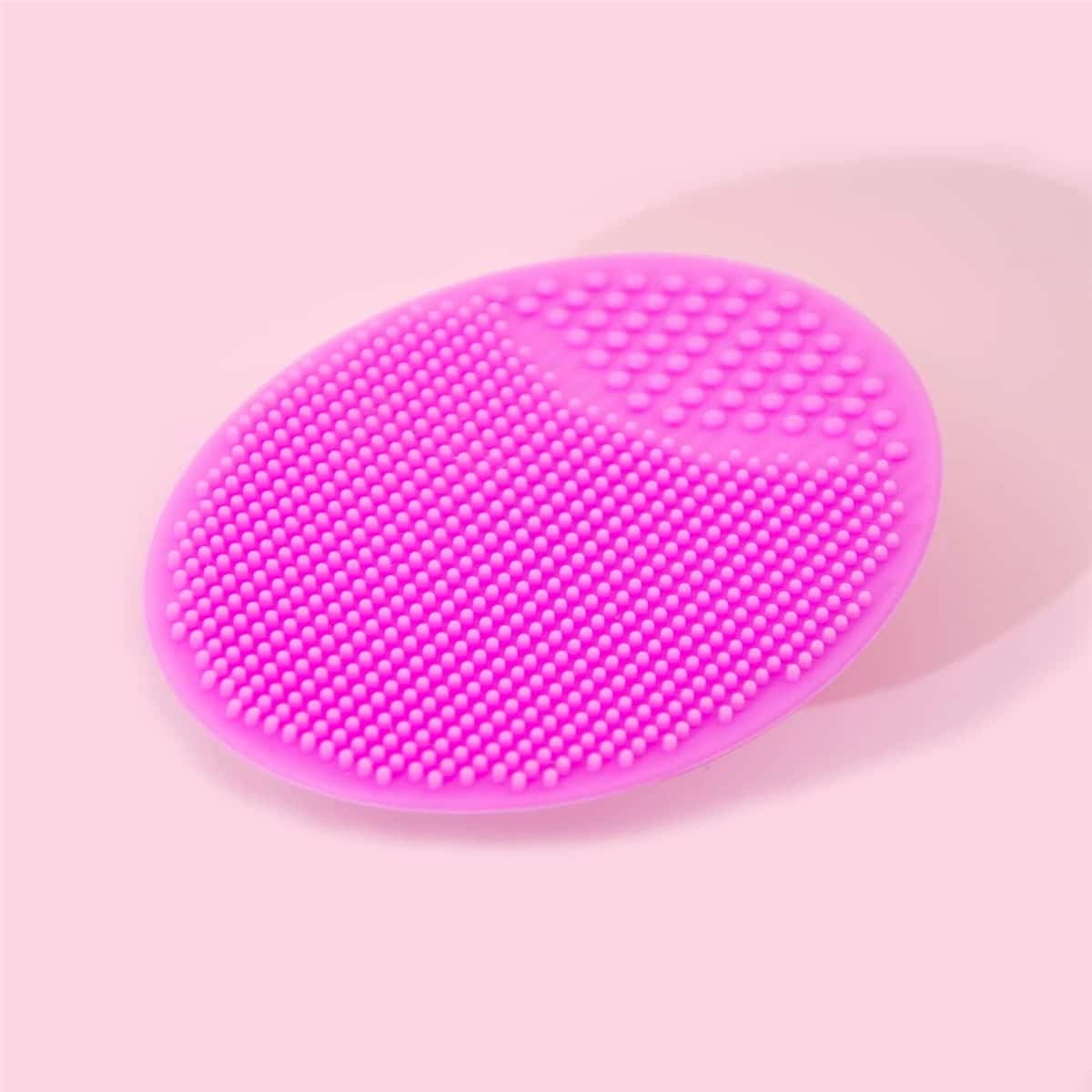 

1pc Facial Cleansing Brush, Hot pink