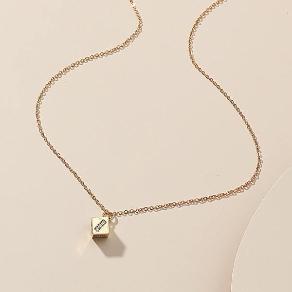 

18K Gold Plated Zircon Detail Necklace