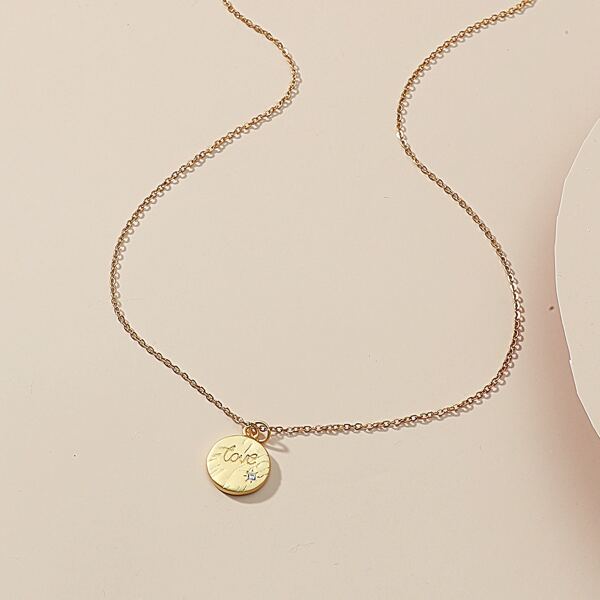 

18K Gold Plated Zircon Detail Necklace