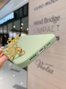 心形鏈條手掌帶手機殼 - 綠色 - 查看 3