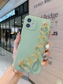 心形鏈條手掌帶手機殼 - 綠色 - 查看 5