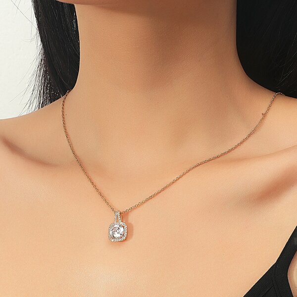 

18K Gold Plated Zircon Decor Necklace