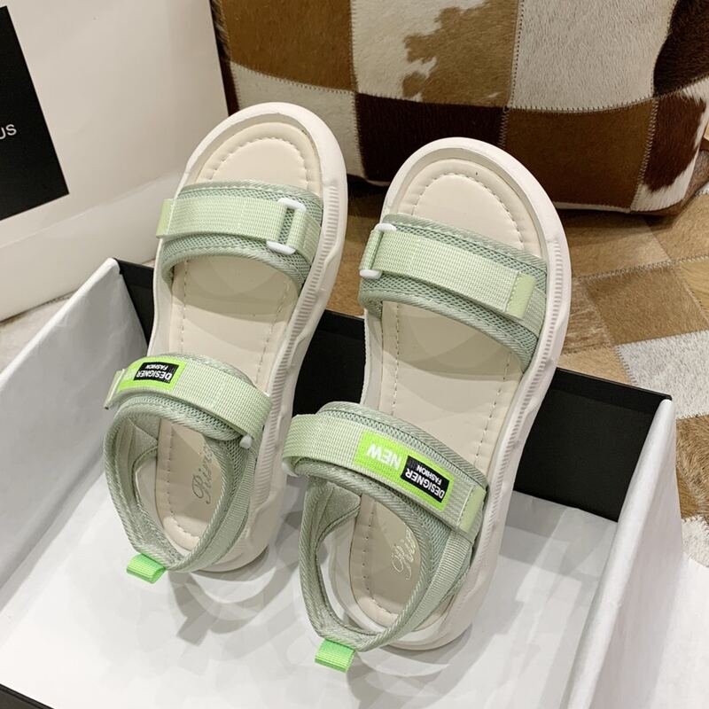 

Velcro Strap Sport Sandals, Mint green