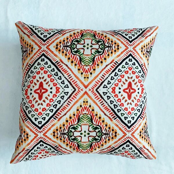 

Geometric Pattern Cushion Cover Without Filler, Multicolor