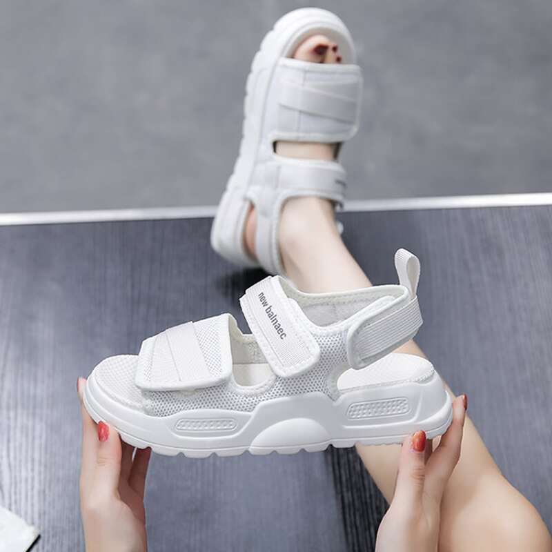

Velcro Strap Sport Sandals, White