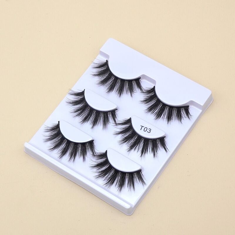 

3pairs Volume Eyelashes, Black